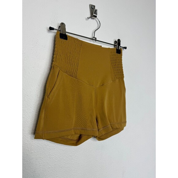 Offline by Aerie Small Real Me Smocked 3" Shortie Brown High Rise Pull On NWT - Picture 4 of 13